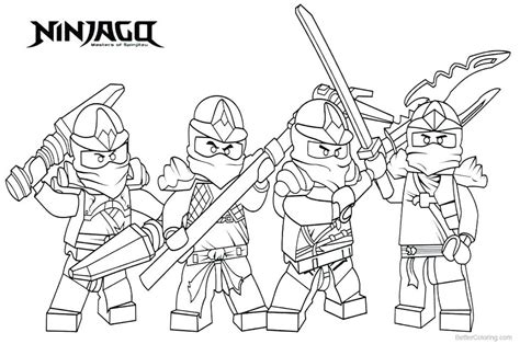 ninjago characters coloring pages